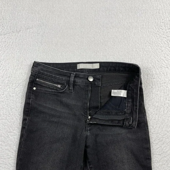 Athleta Jeans Womens 2 Sculptek Ultra Skinny Zip‎ Carbon Performance Minimal - Picture 4 of 16